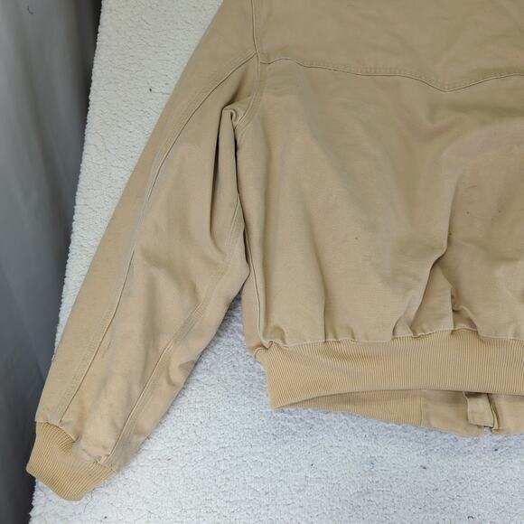 Vtg 90s Carhartt Santa Fe J14 WET Jacket Quilt Lined Men's 2XL Western Corduroy - Picture 11 of 14